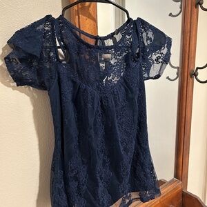 cute womens 3 hearts top small